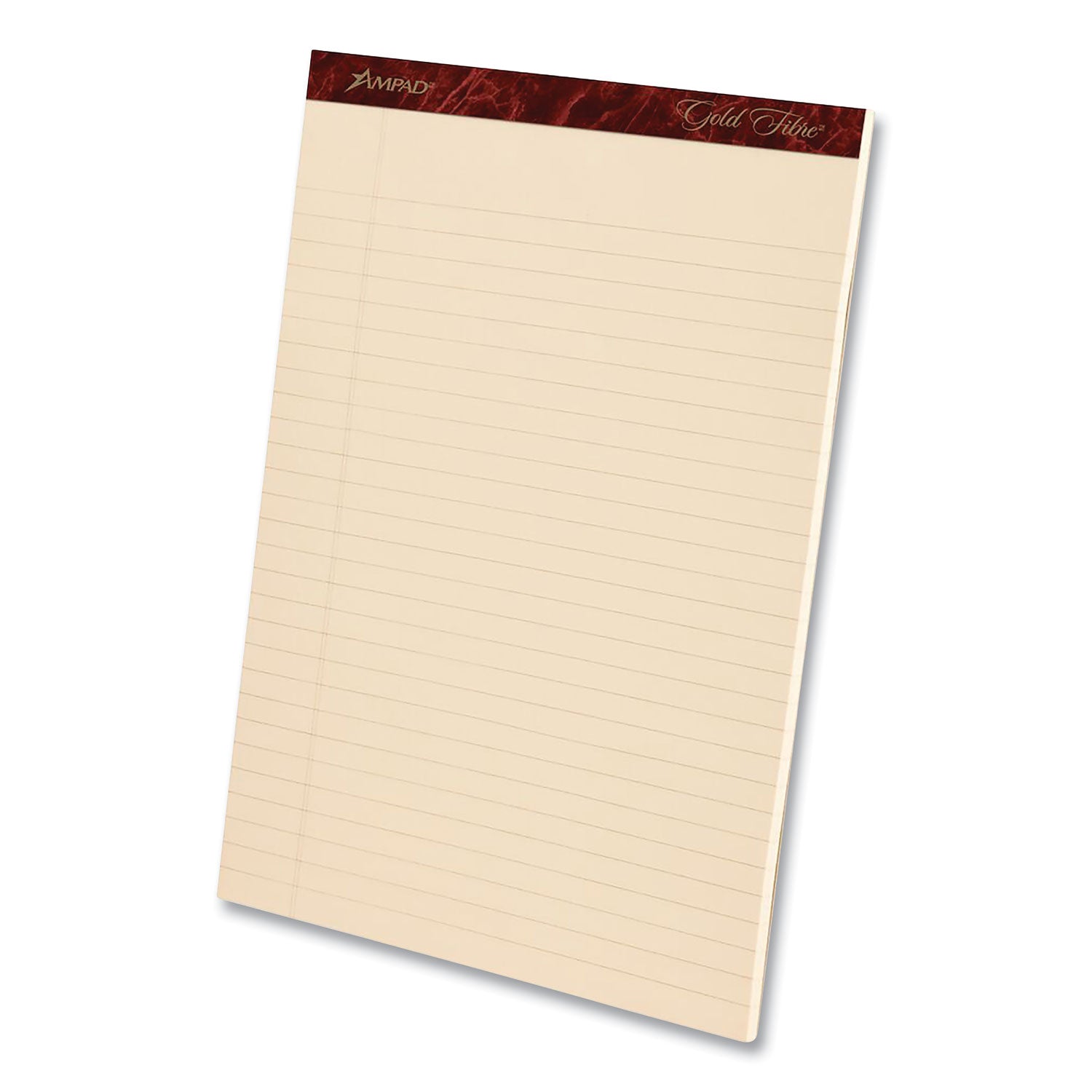 Gold Fibre Writing Pads, Narrow Rule, 50 Canary-Yellow 5 x 8 Sheets, 4/Pack - 