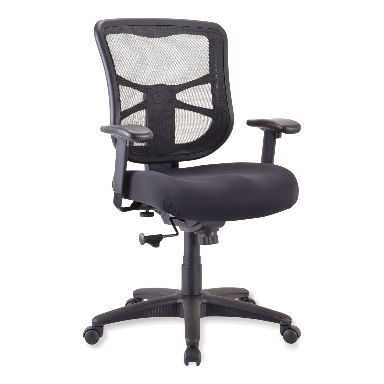 Alera Elusion Series Mesh Mid-Back Swivel/Tilt Chair, Supports Up to 275 lb, 17.9" to 21.8" Seat Height, Black - 