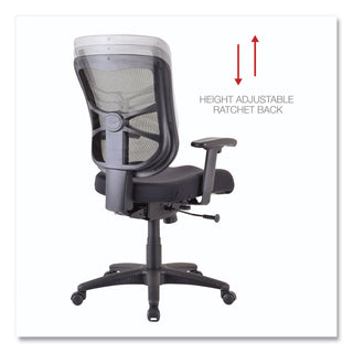Alera Elusion Series Mesh Mid-Back Swivel/Tilt Chair, Supports Up to 275 lb, 17.9" to 21.8" Seat Height, Black