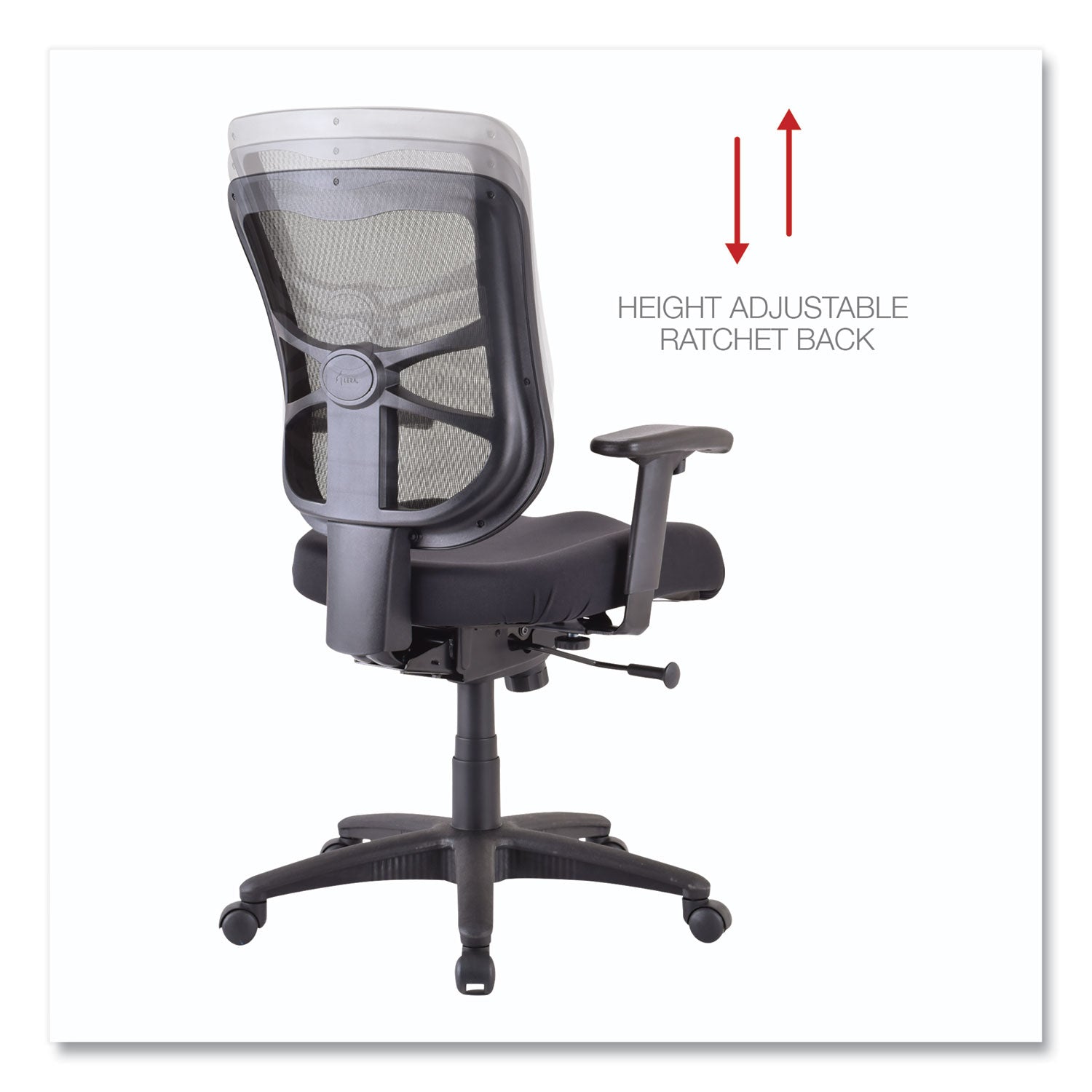 Alera Elusion Series Mesh Mid-Back Swivel/Tilt Chair, Supports Up to 275 lb, 17.9" to 21.8" Seat Height, Black