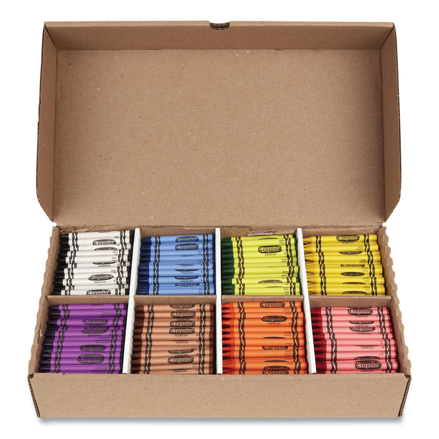 Classpack Regular Crayons, 8 Colors, 800/Box - 