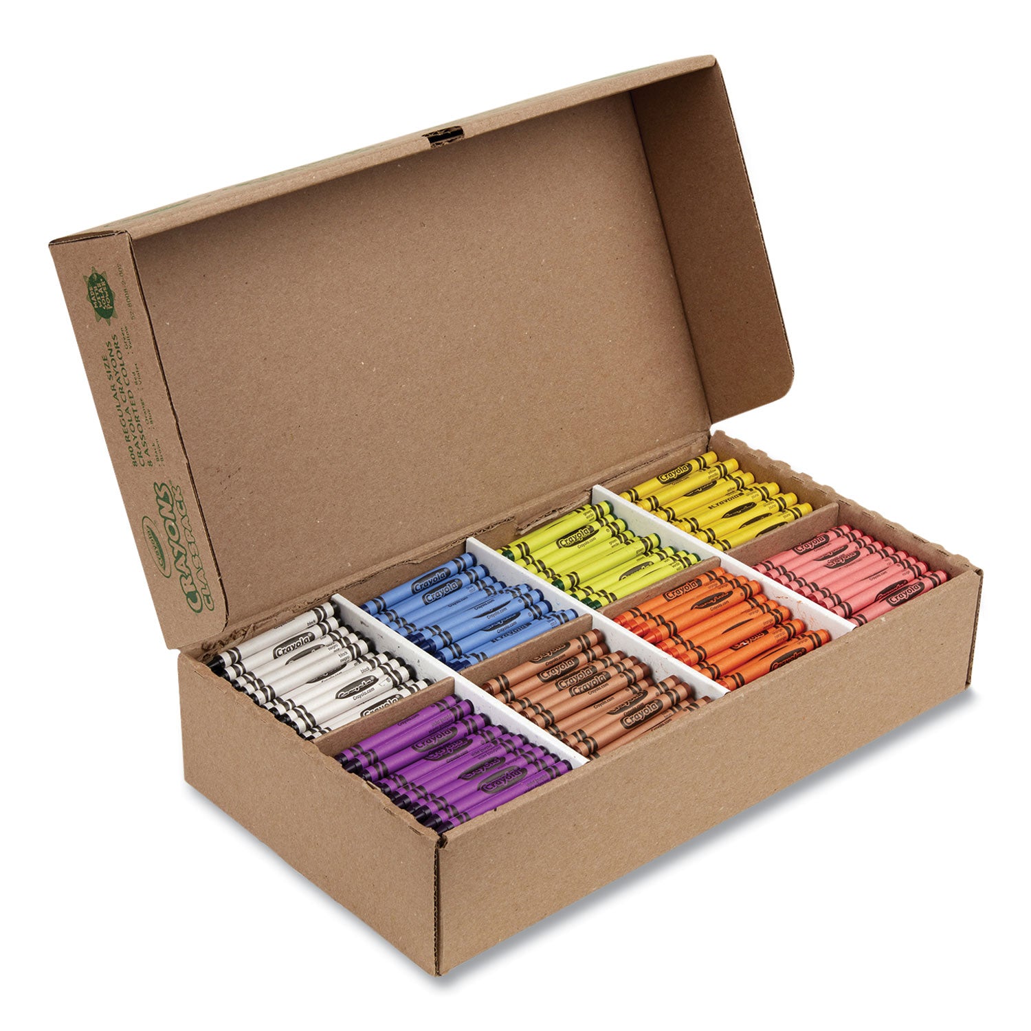 Classpack Regular Crayons, 8 Colors, 800/Box - 