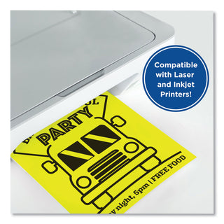 Color Paper, 24 lb Text Weight, 8.5 x 11, Lemon Yellow, 500/Ream