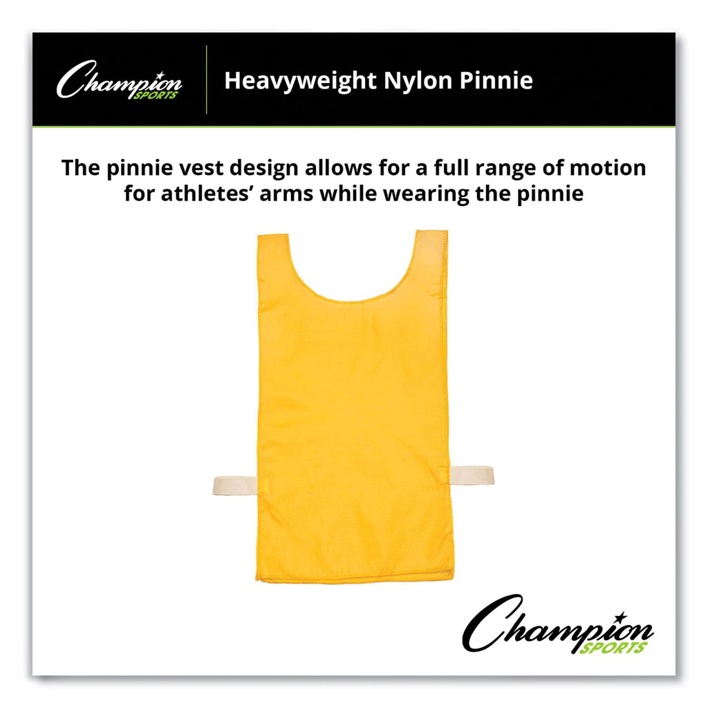 Heavyweight Pinnies, Nylon, One Size, Gold, 1/Dozen