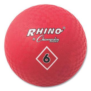 Playground Ball, 6" Diameter, Red - 