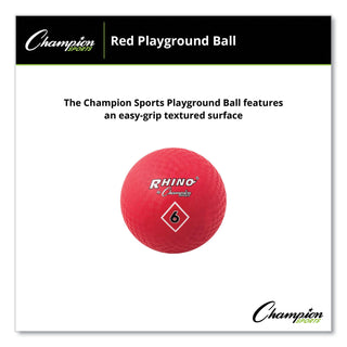 Playground Ball, 6" Diameter, Red - 