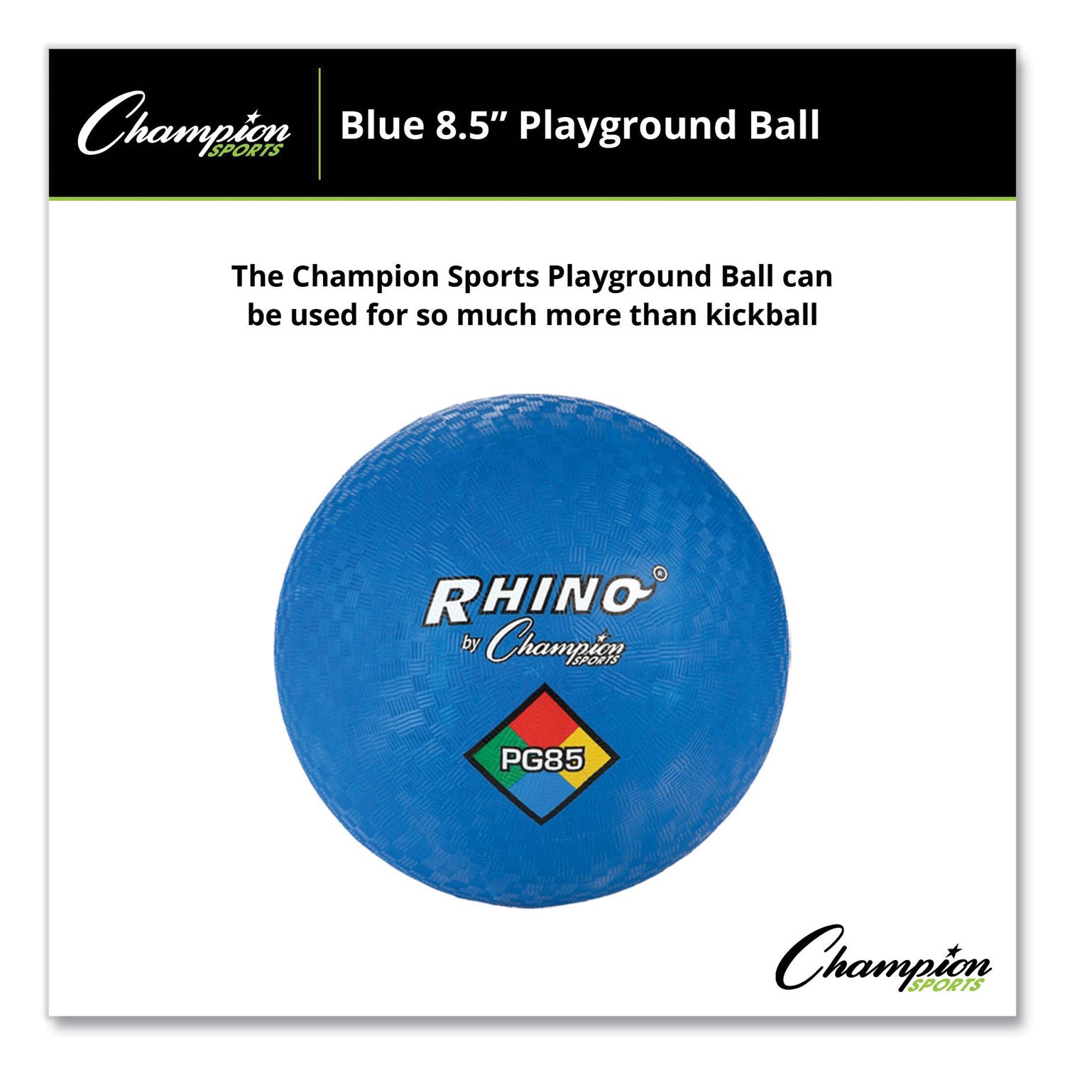 Playground Ball, 8.5" Diameter, Blue - 