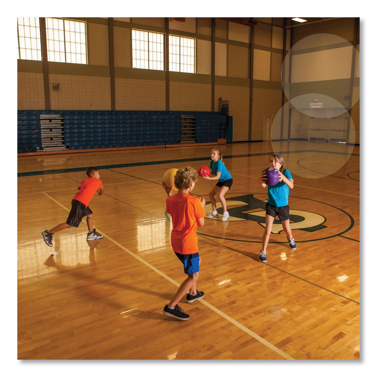 Playground Ball Set, 8.5" Diameter, Assorted Colors, 6/Set - 