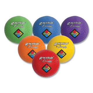 Playground Ball Set, 8.5" Diameter, Assorted Colors, 6/Set - 