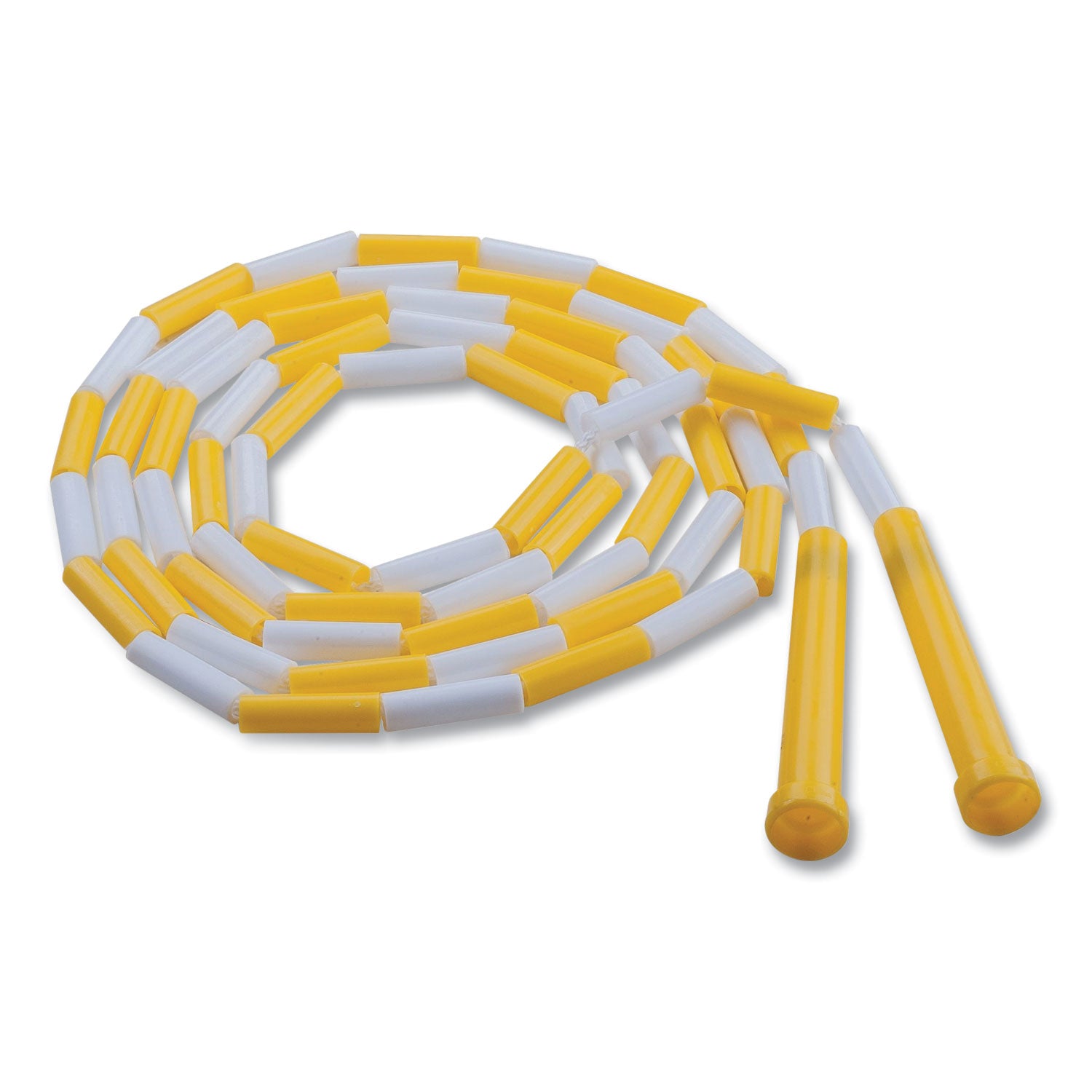Segmented Plastic Jump Rope, 8 ft, Yellow/White - 