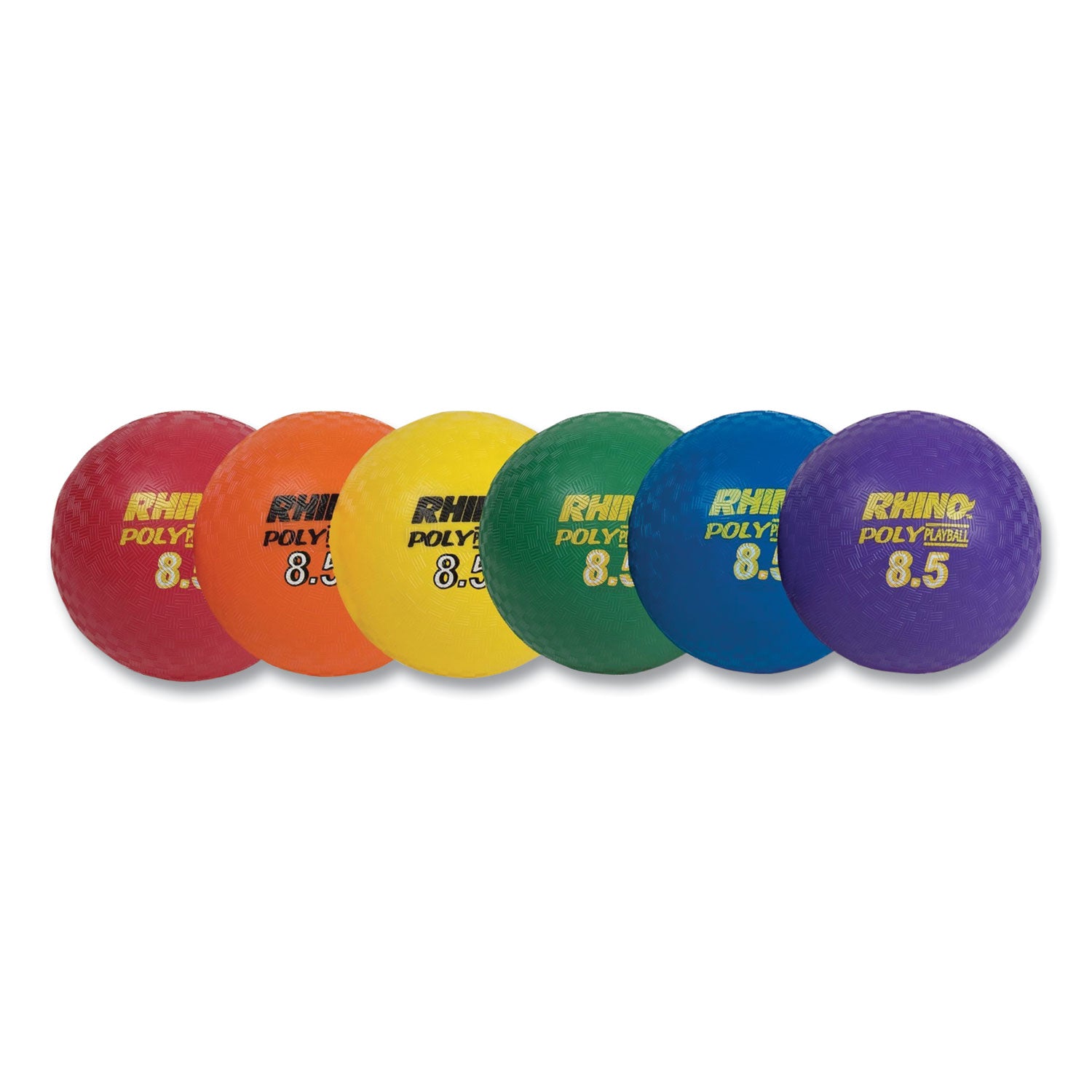 Rhino Playground Ball Set, 8.5" Diameter, Assorted Colors, 6/Set - 
