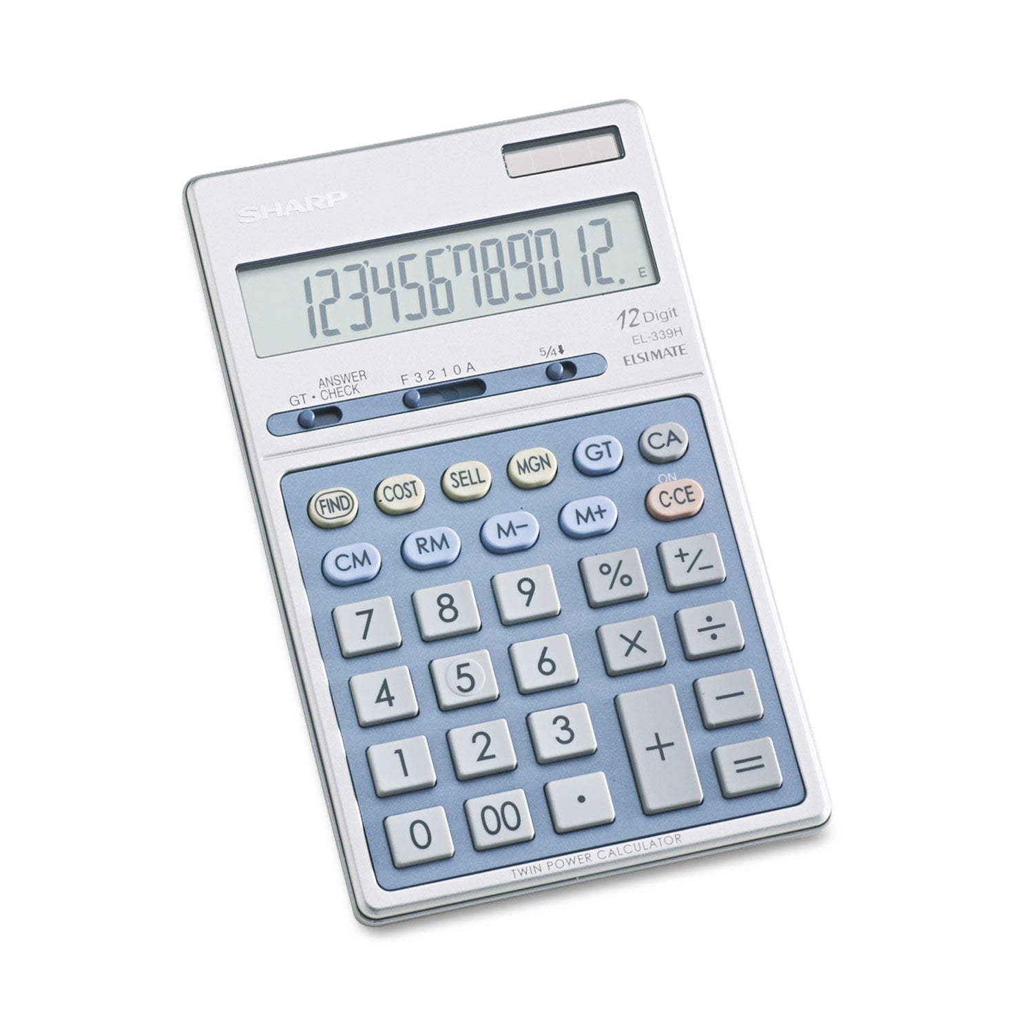 EL339HB Executive Portable Desktop/Handheld Calculator, 12-Digit LCD - 