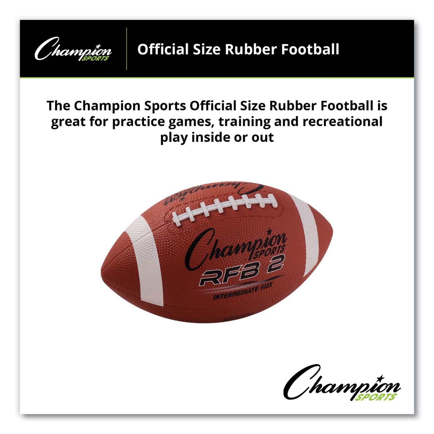 Rubber Sports Ball, For Football, Intermediate Size, Brown - 