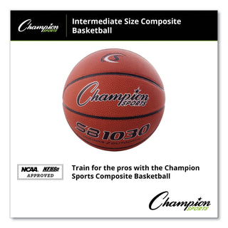 Composite Basketball, Official Intermediate Size, Brown