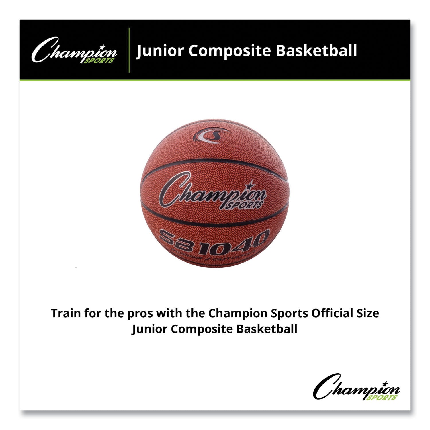 Composite Basketball, Official Junior Size, Brown - 