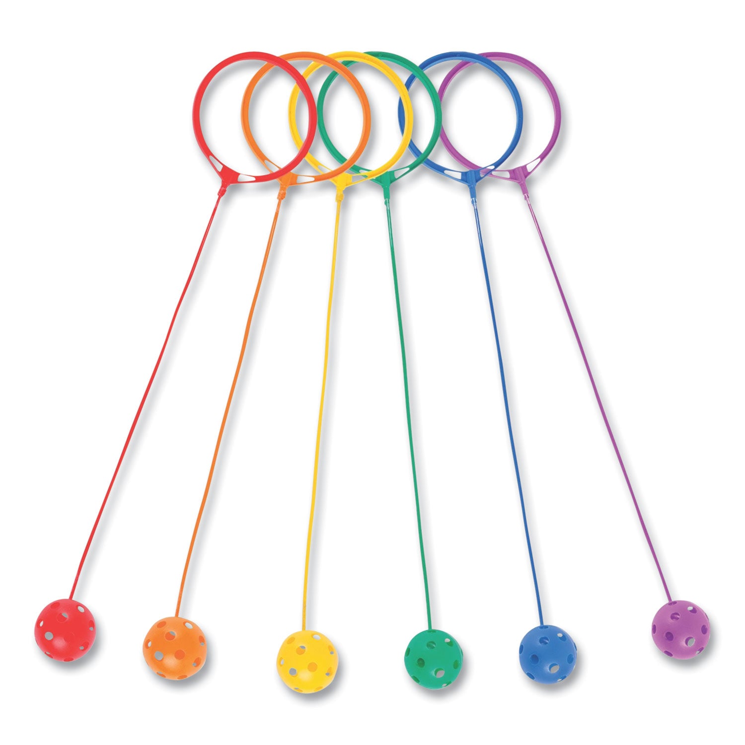 Swing Ball Set, 5.5" Diameter, Assorted Colors, 6/Set - 