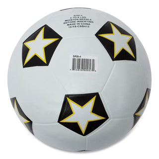 Rubber Sports Ball, For Soccer, No. 4 Size, White/Black - 