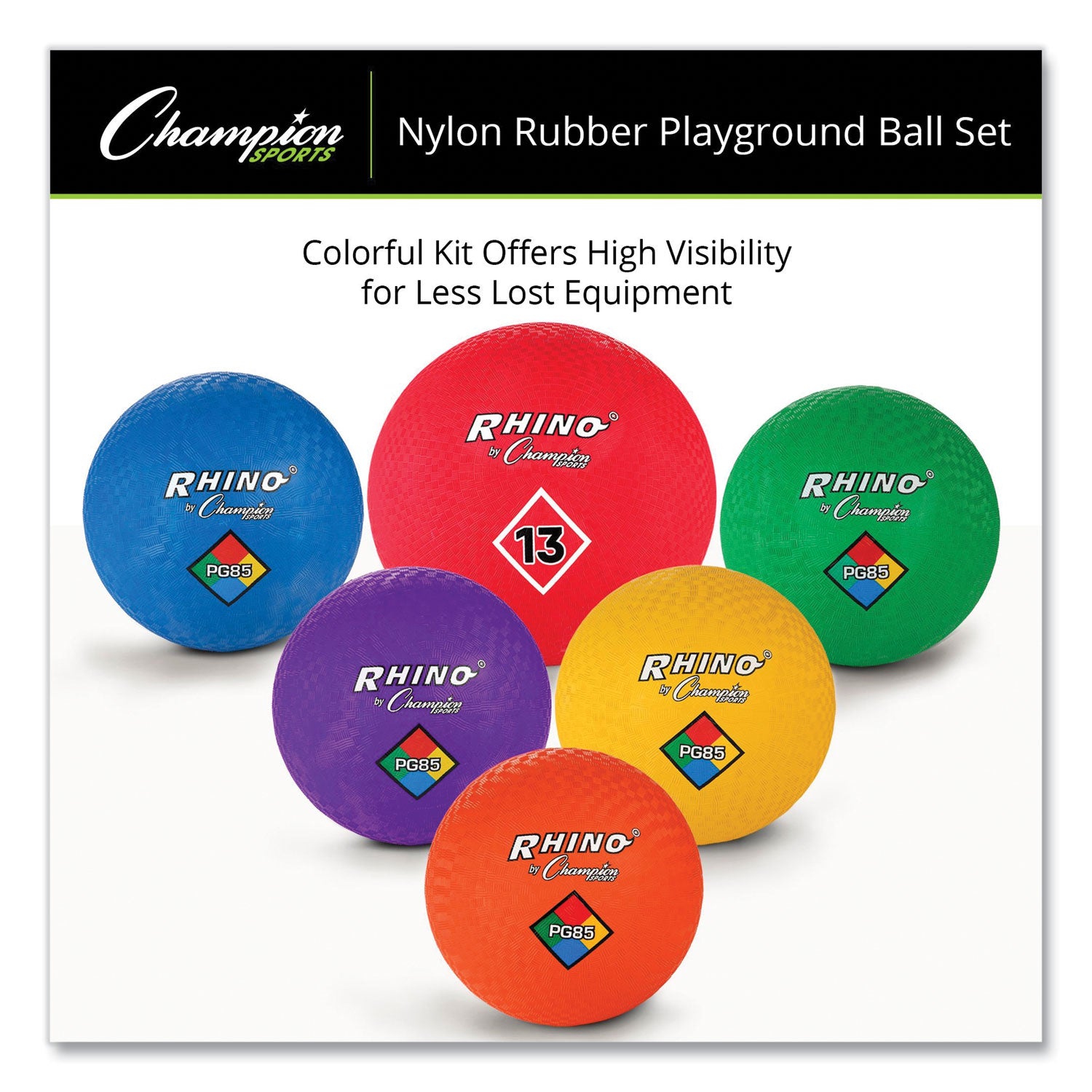 Playground Ball Set, Multi-Size, Multi-Color, 14/Set - 