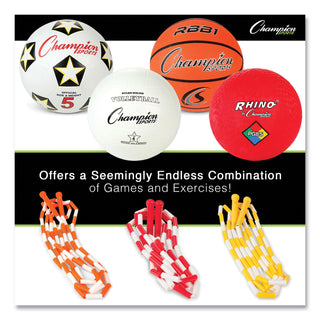 Physical Education Kit with 7 Balls, 14 Jump Ropes, Assorted Colors - 