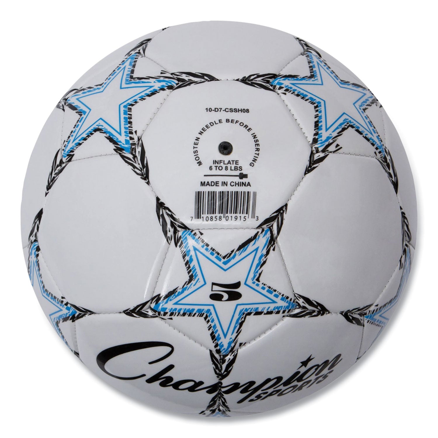 VIPER Soccer Ball, No. 5. Size, 8.5" to 9" Diameter, White - 