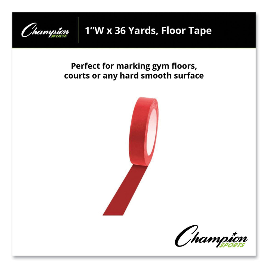 Floor Tape, 1" x 36 yds, Red - 