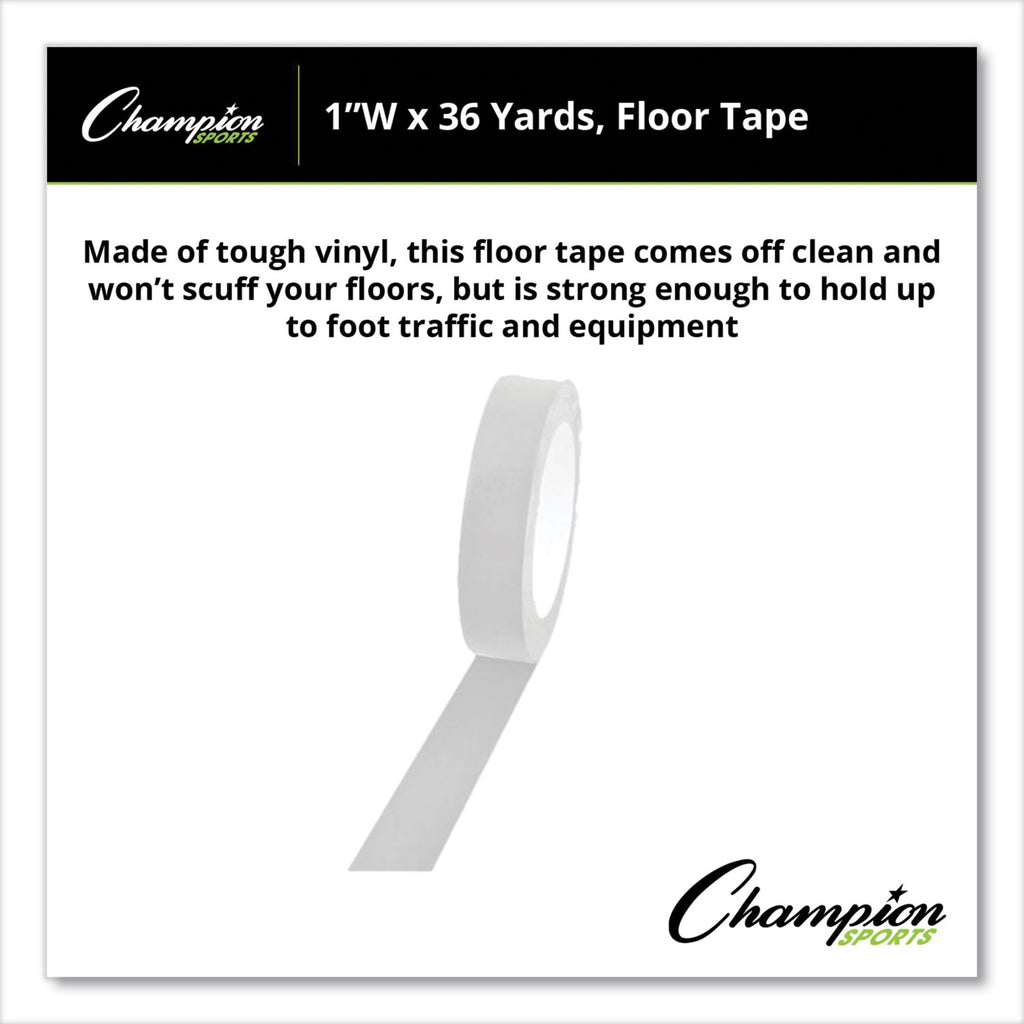 Floor Tape, 1" x 36 yds, White - 