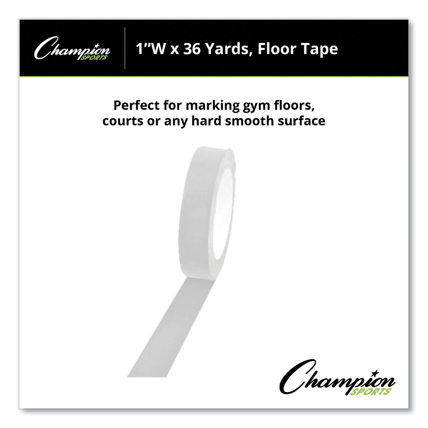 Floor Tape, 1" x 36 yds, White - 