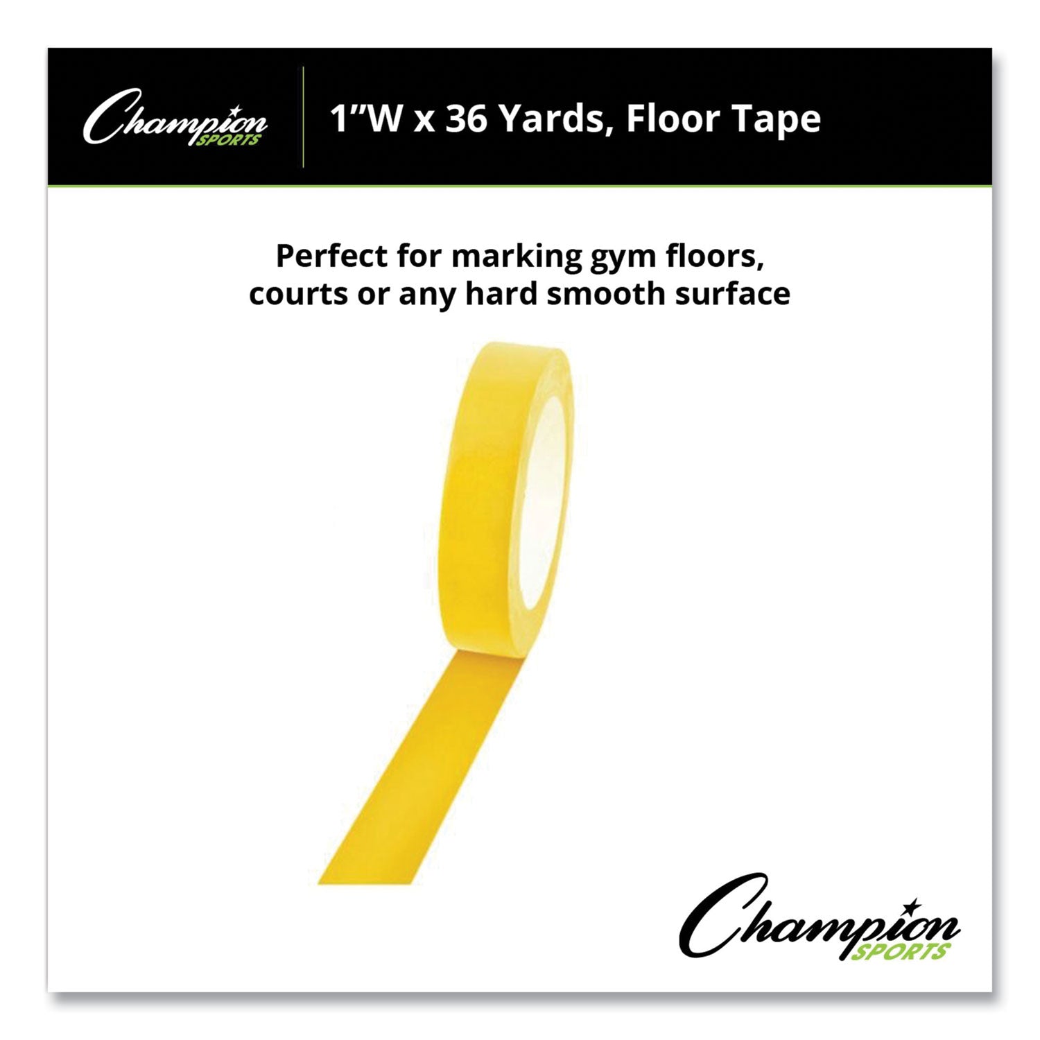 Floor Tape, 1" x 36 yds, Yellow - 