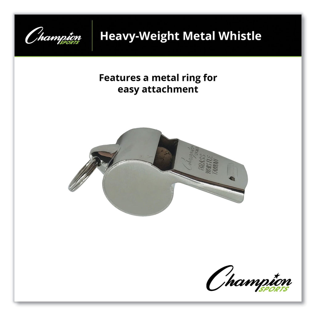 Sports Whistle, Heavy Weight, Metal, Silver, Dozen - 