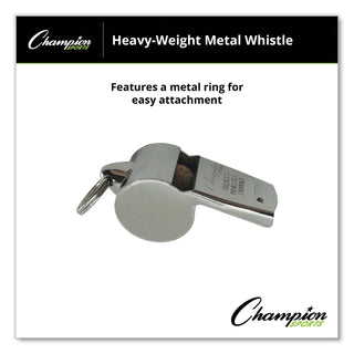 Sports Whistle, Heavy Weight, Metal, Silver, Dozen - 