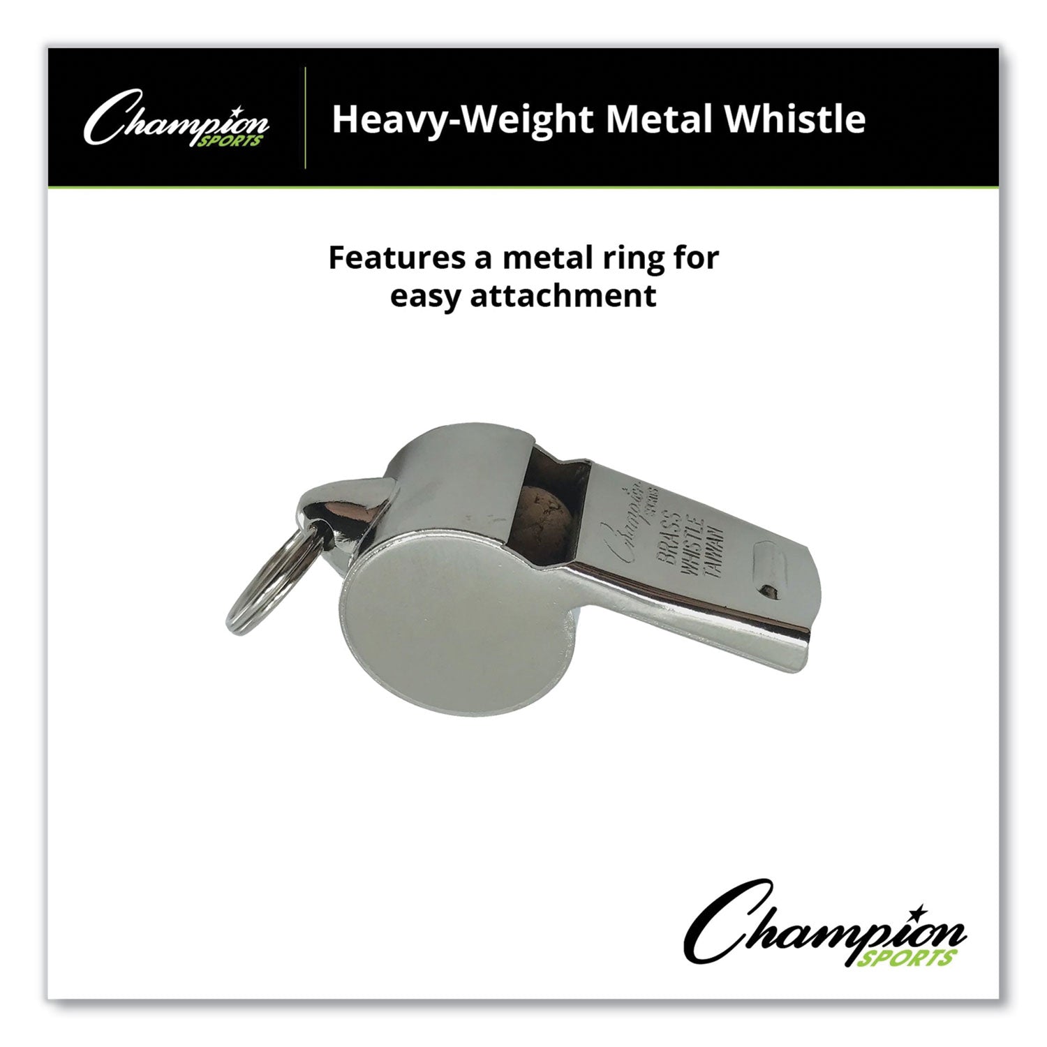 Sports Whistle, Heavy Weight, Metal, Silver, Dozen - 