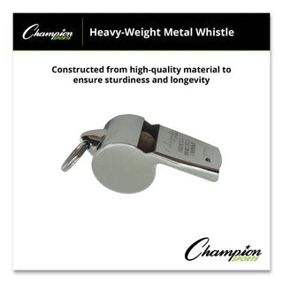 Sports Whistle, Heavy Weight, Metal, Silver, Dozen - 