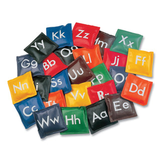Alphabet Bean Bag Set, Vinyl, Assorted Colors, 26/Box - 