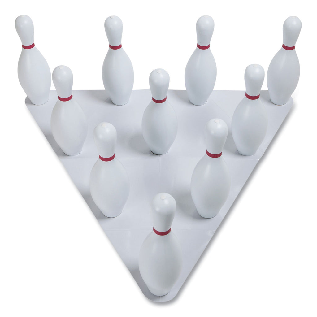 Bowling Set, Plastic/Rubber, White, 10 Bowling Pins, 1 Bowling Ball - 