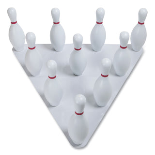 Bowling Set, Plastic/Rubber, White, 10 Bowling Pins, 1 Bowling Ball - 