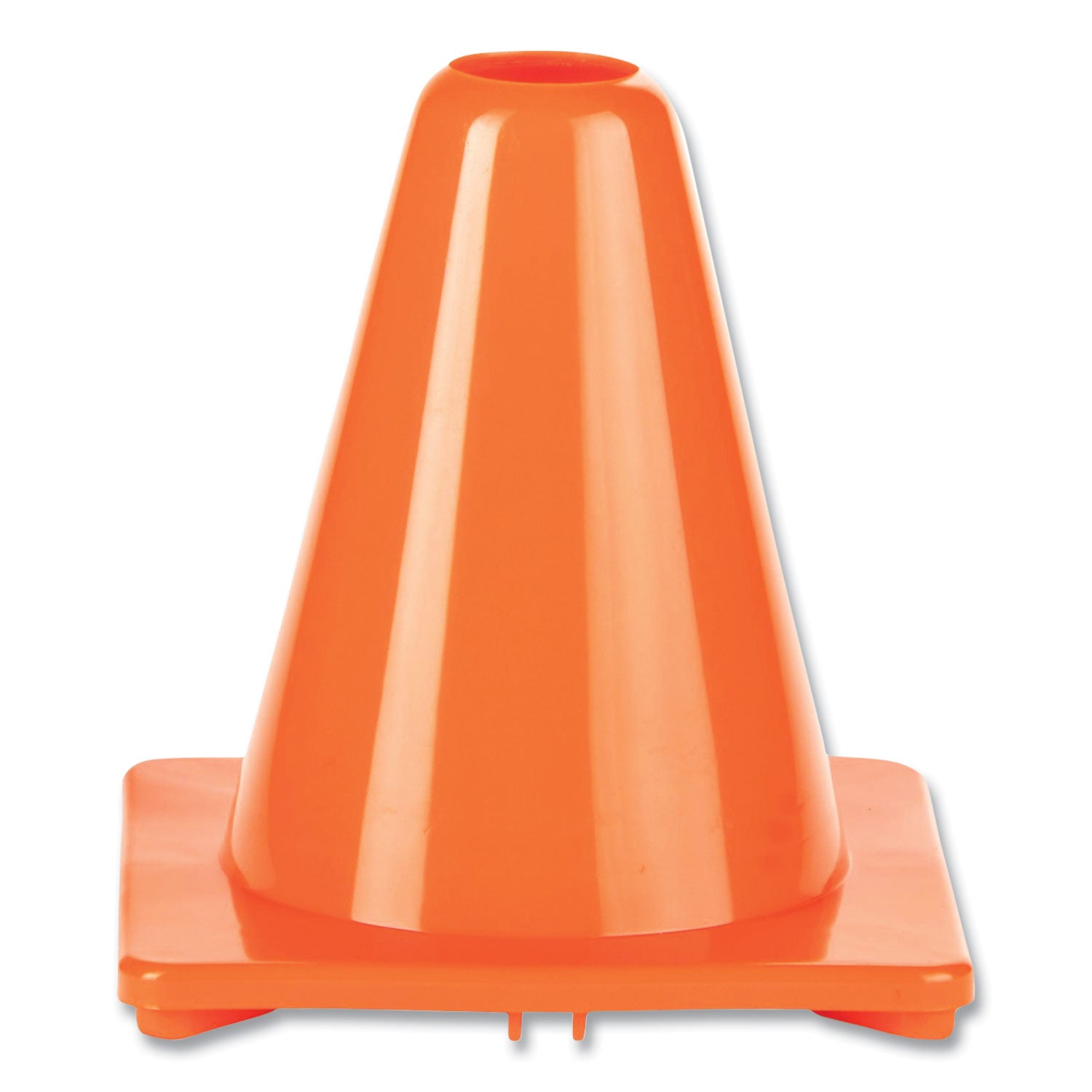 Hi-Visibility Vinyl Cones, 6" Tall, Orange - 