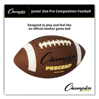 Pro Composite Football, Junior Size, Brown - 