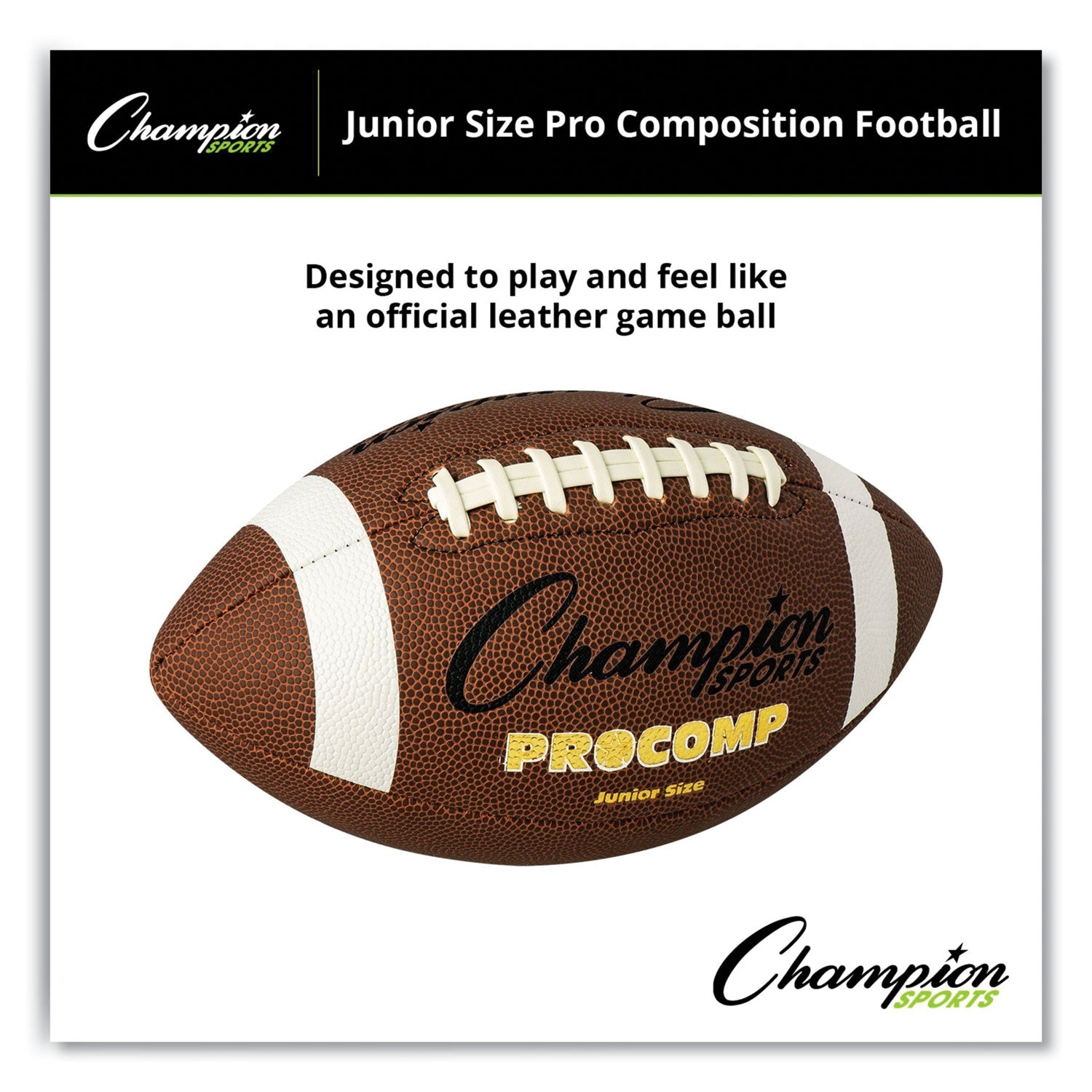 Pro Composite Football, Junior Size, Brown - 