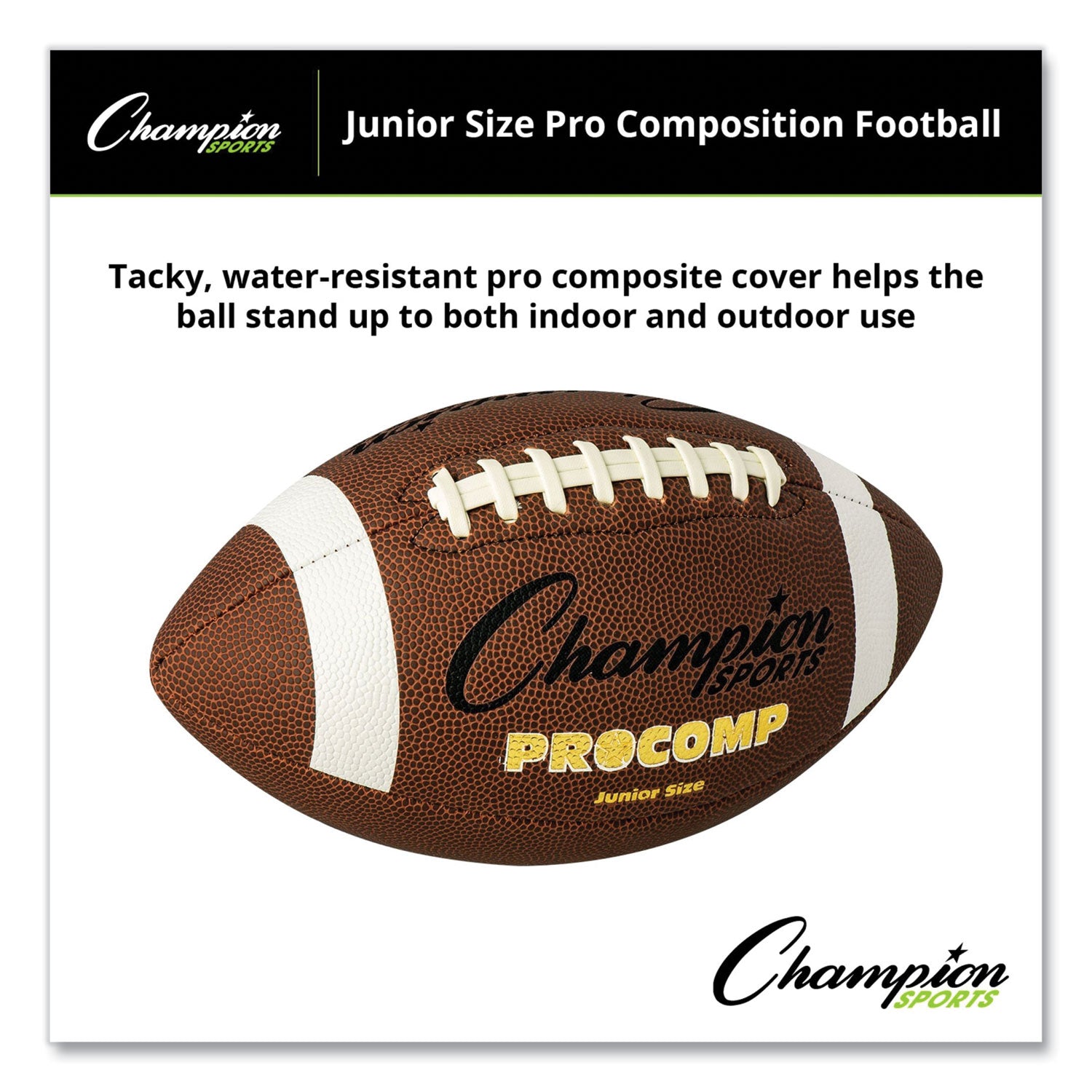 Pro Composite Football, Junior Size, Brown - 