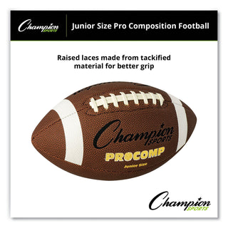 Pro Composite Football, Junior Size, Brown - 