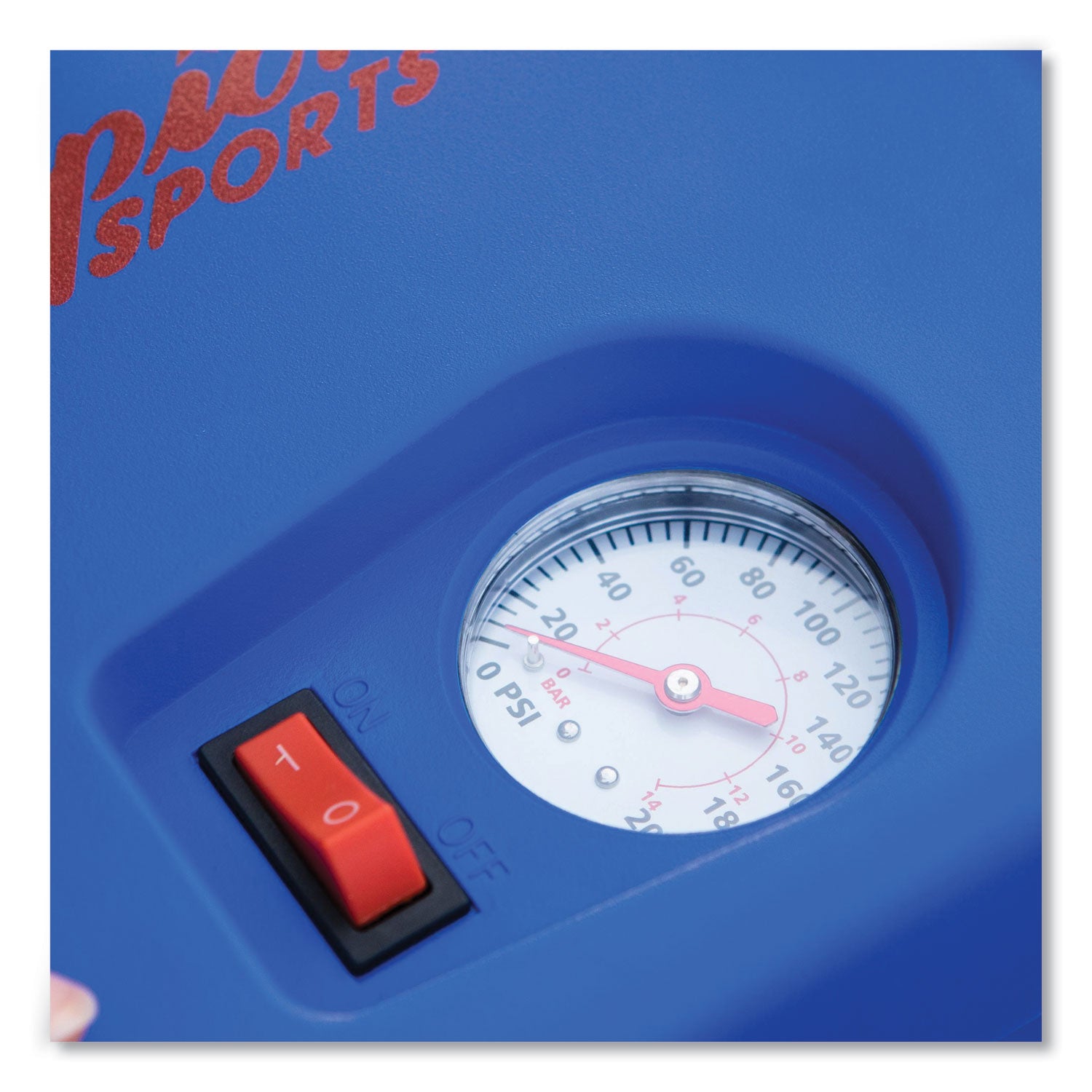 Electric Inflating Pump with Gauge, Hose and Needle, 0.25 hp Compressor, 50 psi, 8 ft Cord