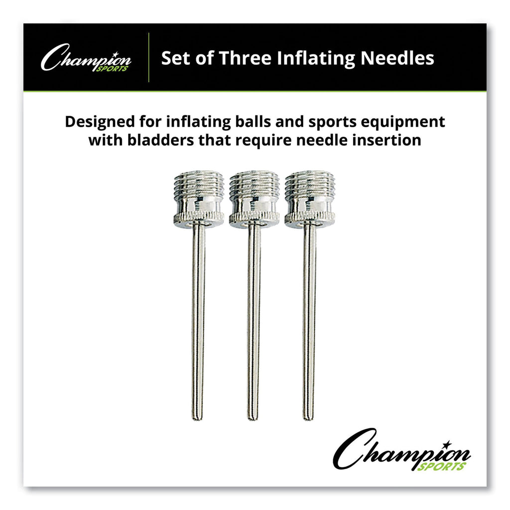 Nickel-Plated Inflating Needles for Electric Inflating Pump, 3/Pack