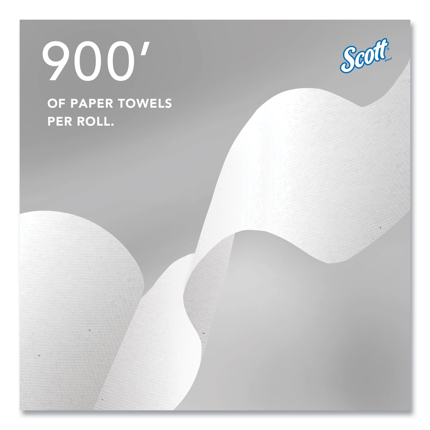 Pro Hard Roll Paper Towels with Absorbency Pockets, for Scott Pro Dispenser, Gray Core Only, 1-Ply, 7.5" x 900 ft, 6 Rolls/CT