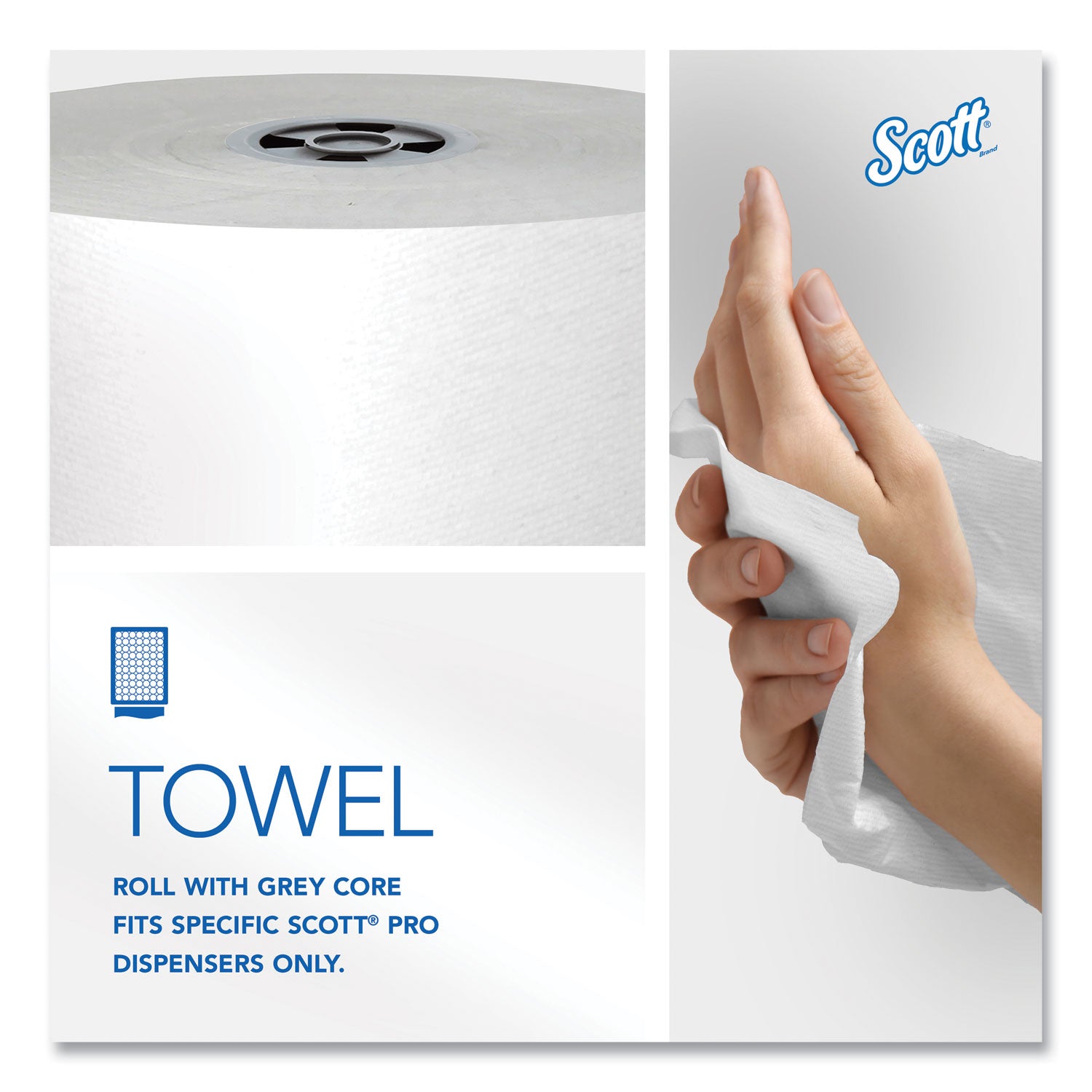 pro-hard-roll-paper-towels-with-absorbency-pockets-for-scott-pro-dispenser-gray-core-only-1-ply-75-x-900-ft-6-rolls-ct_kcc43960 - 6