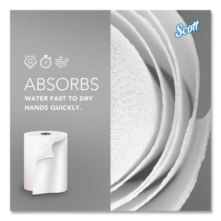 Pro Hard Roll Paper Towels with Absorbency Pockets, for Scott Pro Dispenser, Gray Core Only, 1-Ply, 7.5" x 900 ft, 6 Rolls/CT