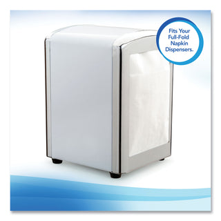 Full Fold Dispenser Napkins, 1-Ply, 13 x 12, White, 375/Pack, 16 Packs/Carton