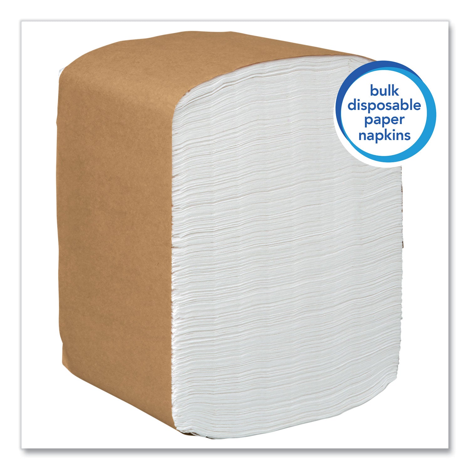 Full Fold Dispenser Napkins, 1-Ply, 13 x 12, White, 375/Pack, 16 Packs/Carton - 