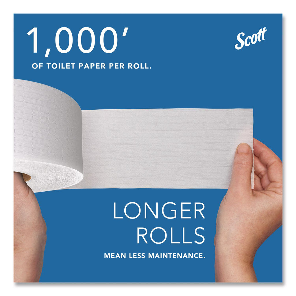 Essential 100% Recycled Fiber JRT Bathroom Tissue for Business, Septic Safe, 2-Ply, White, 3.55" x 1,000 ft, 12 Rolls/Carton