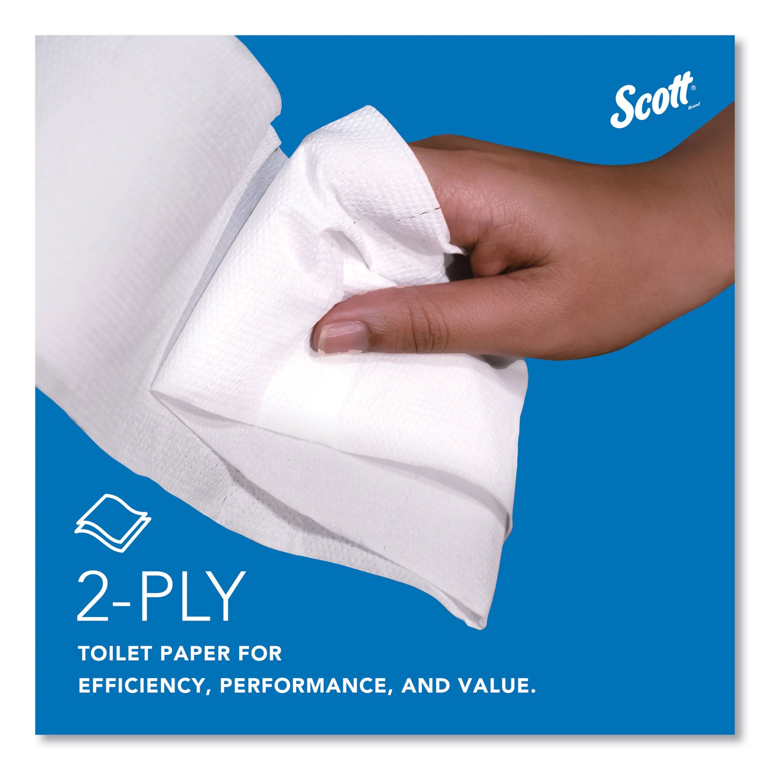 Essential 100% Recycled Fiber JRT Bathroom Tissue for Business, Septic Safe, 2-Ply, White, 3.55" x 1,000 ft, 12 Rolls/Carton - 