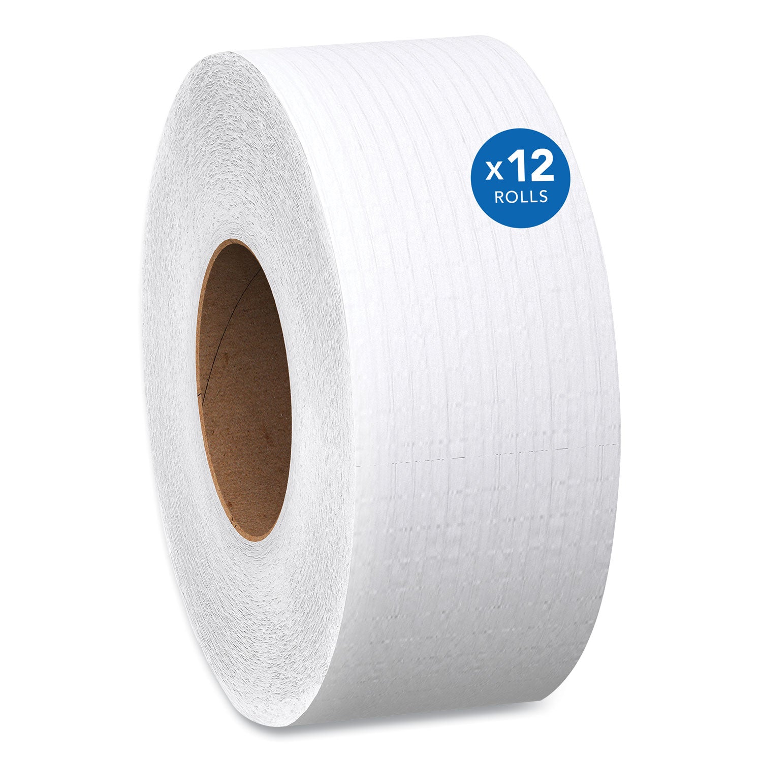 Essential 100% Recycled Fiber JRT Bathroom Tissue for Business, Septic Safe, 2-Ply, White, 3.55" x 1,000 ft, 12 Rolls/Carton - 
